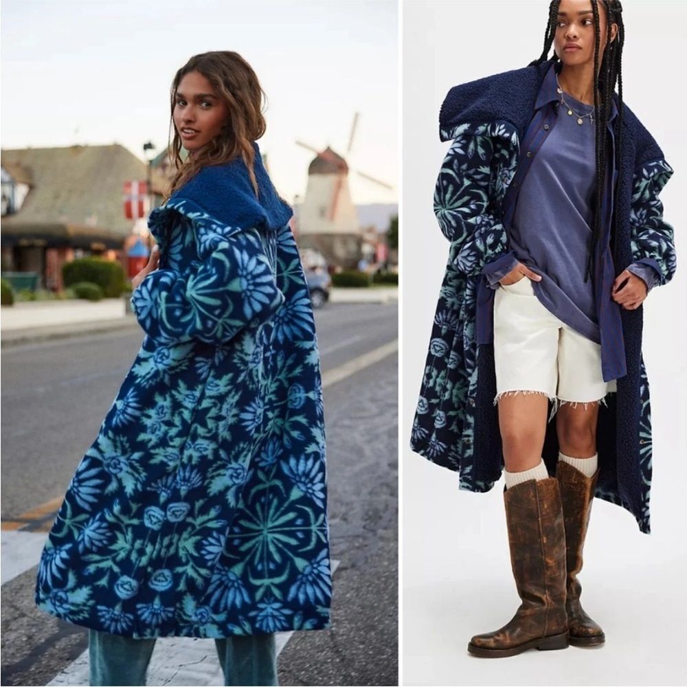 FREE PEOPLE This Love Floral Cardigan - Night Sky Combo